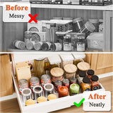 CARLA HOME Pack Pull Out Cabinet Organizer Expandable for Cabinets with Adjustable Slide Out Shelves and Easy Installation (White) - Top-Down View