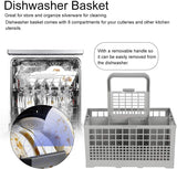 CARLA HOME 8 Slot Universal Dishwasher Cutlery Basket with Handle and Lid which Fits Most Brands (240mm X 135mm X 122mm) - Top-Down View