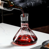 CARLA HOME Iceberg Wine Decanter with Aerator Filter and Lid - Front View