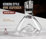 CARLA HOME Iceberg Wine Decanter with Aerator Filter and Lid - Side View