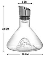 CARLA HOME Iceberg Wine Decanter with Aerator Filter and Lid - Low Angle