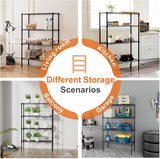 CARLA HOME 4-Tier Adjustable Metal Storage Shelves Wire Rack Organizer for Kitchen, Pantry, Bathroom - Side View