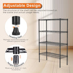 CARLA HOME 4-tier adjustable metal wire storage rack, 60cm wide, image 5