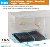 CARLA HOME 2 Pack Pull Out Cabinet Organizer Expandable for Cabinets with Adjustable Slide Out Shelves and Easy Installation (Black) - Front View