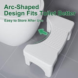 CARLA HOME Toilet Poop Stool Squat Adult for Easy Pooping for Bathroom Adults and Kids - Rear View