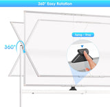 CARLA HOME Double-Sided Magnetic Whiteboard 120x90cm with Wheels, Reversible Design for School, Office & Home - Side View