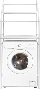 CARLA HOME 3-Tier Over Washing Machine Storage Rack for Laundry Room Space Saving, Towels, Detergent & Bathroom Essentials - Close-Up Angle