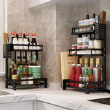 CARLA HOME 2-Tier Kitchen Spice Rack Organizer Storage Shelf for Condiments, Oil Bottles, Utensils, Cutting Board & More - Extra Image