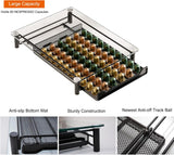 CARLA HOME 60 Coffee Pod Holder Drawer with Tempered Glass Capsule Organizer for Nespresso Pods and Sliding Drawer for Kitchen Countertop - Top-Down View
