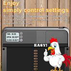 CARLA HOME Automatic Chicken Coop Door with Timer & LCD Screen, Anti-Pinch Safety, Easy Battery Operation & Weatherproof for Outdoor Coops