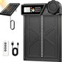 CARLA HOME Solar Automatic Chicken Coop Door with Timer, Light Sensor, Remote Control, Anti-Pinch, LED Screen & USB Charging