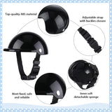 Dog Helmet Goggles, Small Size, Black - Side View