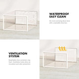 CARLA HOME 12-Pack Clear Shoe Storage Boxes - Stackable - White - Shoe Box Storage - 45-Degree Angle