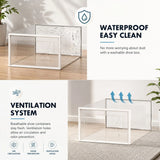 CARLA HOME 12-Pack Clear Stackable Shoe Storage Boxes - White - Shoe Box Storage - 45-Degree Angle