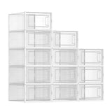 CARLA HOME 12-Pack Clear Stackable Shoe Storage Boxes - White - Shoe Box Storage - Extra Image