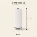 CARLA HOME Automatic Vacuum Sealer Kit - 10 Reusable Bags - White - Food Vacuum Set - Top-Down View