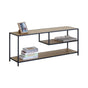 CARLA HOME Industrial Console Table - 3 Shelf Open Storage - Brown - Commodity Shelf
