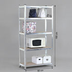 CARLA HOME 5 Tier Steel Shelving Unit - Garage Storage Shelf - Silver Modern
