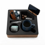 CARLA HOME Couch Cup Holder Tray, Wood Sofa Caddy, Antislip , Living Room