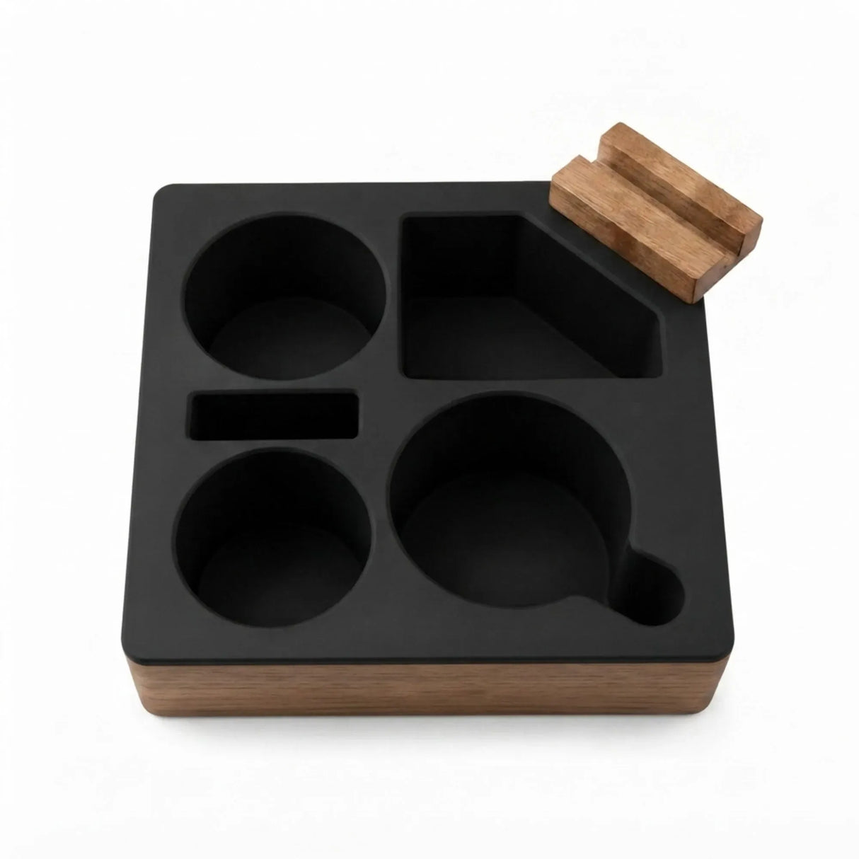CARLA HOME Couch Cup Holder Tray, Wood Sofa Caddy, Antislip , Living Room