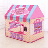 CARLA HOME Kids Ice Cream Bakery Play Tent Pink Pop Up Playhouse - Outdoor Play Equipment Play Tents & Tunnels - Top-Down View