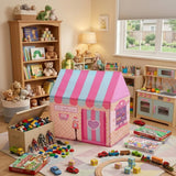 CARLA HOME Kids Ice Cream Bakery Play Tent Pink Pop Up Playhouse - Outdoor Play Equipment Play Tents & Tunnels - Extra Image