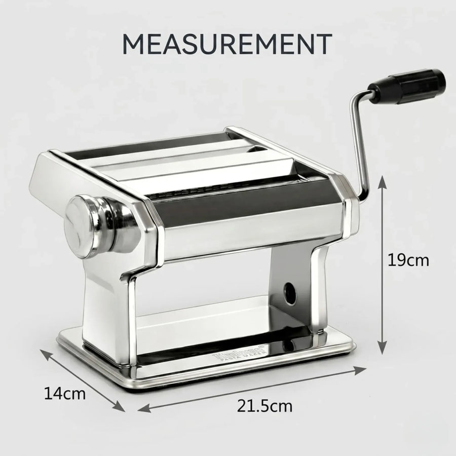 CARLA HOME Pasta Maker Machine - Hand Crank Noodle Maker - Grey - Kitchen Appliances Pasta Makers
