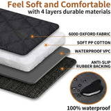 CARLA HOME Waterproof Dog Car Seat Cover Hammock - Black - Nylon - Dog Set Cover - Side View