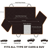 CARLA HOME Waterproof Dog Car Seat Cover Hammock - Black - Nylon - Dog Set Cover - Top-Down View