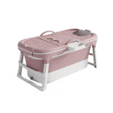 CARLA HOME Foldable Bathtub Adult - Collapsible Soaking Tub - Pink - Folding Bathub