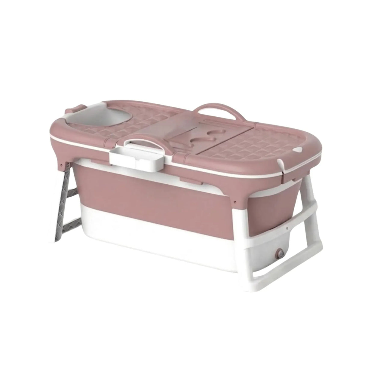 CARLA HOME Foldable Bathtub Adult - Collapsible Soaking Tub - Pink - Folding Bathub