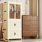 CARLA HOME 3 - Tier Foldable Wardrobe Cabinet - White - Plastic - Clothe Storage - Extra Image
