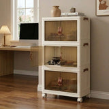 CARLA HOME 3 Tier Stackable Storage Cabinet with Wheels White - Storage Box - Plastic - Extra Image