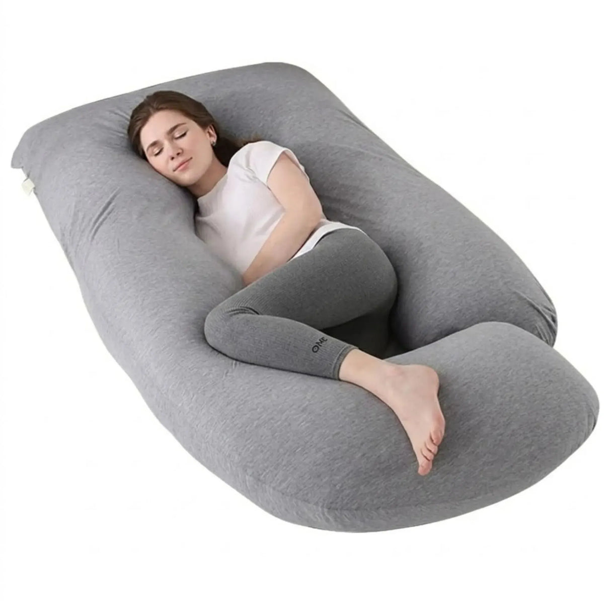 CARLA HOME U Shaped Pregnancy Pillow for Full Body Support Grey - Polyester - Full Body Pillow