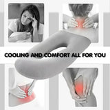 CARLA HOME U Shape Pregnancy Pillow Full Body Support - Green - Polyester - Full Body Pillow - Close-Up Angle