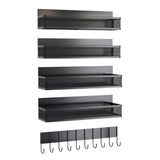 CARLA HOME 5 Pack Magnetic Spice Rack for Fridge Kitchen with Hook Bar - Extra Image