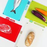 CARLA HOME 4 Pcs Colour Coded Cutting Board Set with Stand for Kitchen Organisation - Close-Up Angle