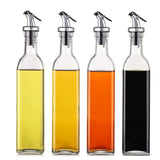 CARLA HOME 4 Pack Glass Oil Dispenser Bottle 500ml Transparent Kitchen