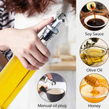 CARLA HOME 4 Pack Glass Oil Dispenser Bottle 500ml Transparent Kitchen - Close-Up Angle