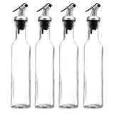 CARLA HOME 4 Pack Glass Oil Dispenser Bottle 500ml Transparent Kitchen - Extra Image