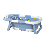 CARLA HOME Foldable Baby Bath Tub with Collapsible Toddler - Blue