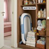 CARLA HOME Foldable Baby Bath Tub with Collapsible Toddler - Blue - Extra Image