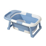 CARLA HOME Foldable Baby Bath Tub with Collapsible Toddler - Blue - Extra Image