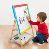 CARLA HOME 2-in-1 Kids Art Easel Chalkboard & Whiteboard - Close-Up Angle