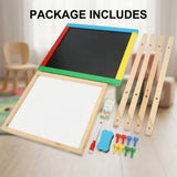 CARLA HOME 2-in-1 Kids Art Easel Chalkboard & Whiteboard - Low Angle