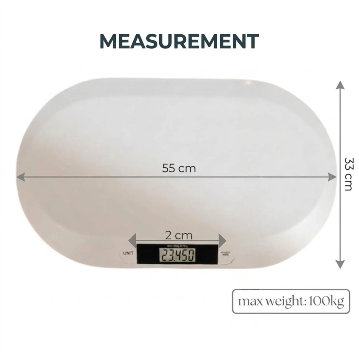 CARLA HOME Elctronic Digital Baby Scale with Tare Function Lcd Display