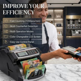CARLA HOME Money Counting Machine with Uv Detection Bill Counter - 45-Degree Angle