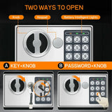 CARLA HOME Electronic Safe Box with Keypad Lock for Cash Locker - Side View
