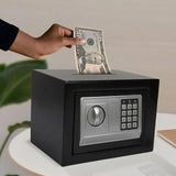 CARLA HOME Electronic Safe Box - Money Safe with Deposit Slot - Black - Cash Locker - Front View