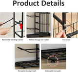 CARLA HOME Ball Storage Rack - 3-Tier Sports Organiser - 45-Degree Angle